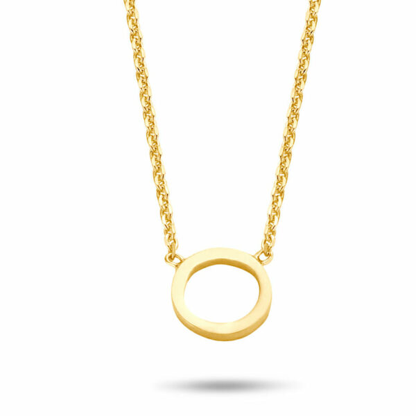 Halskette mit Kreis Anhänger Gold