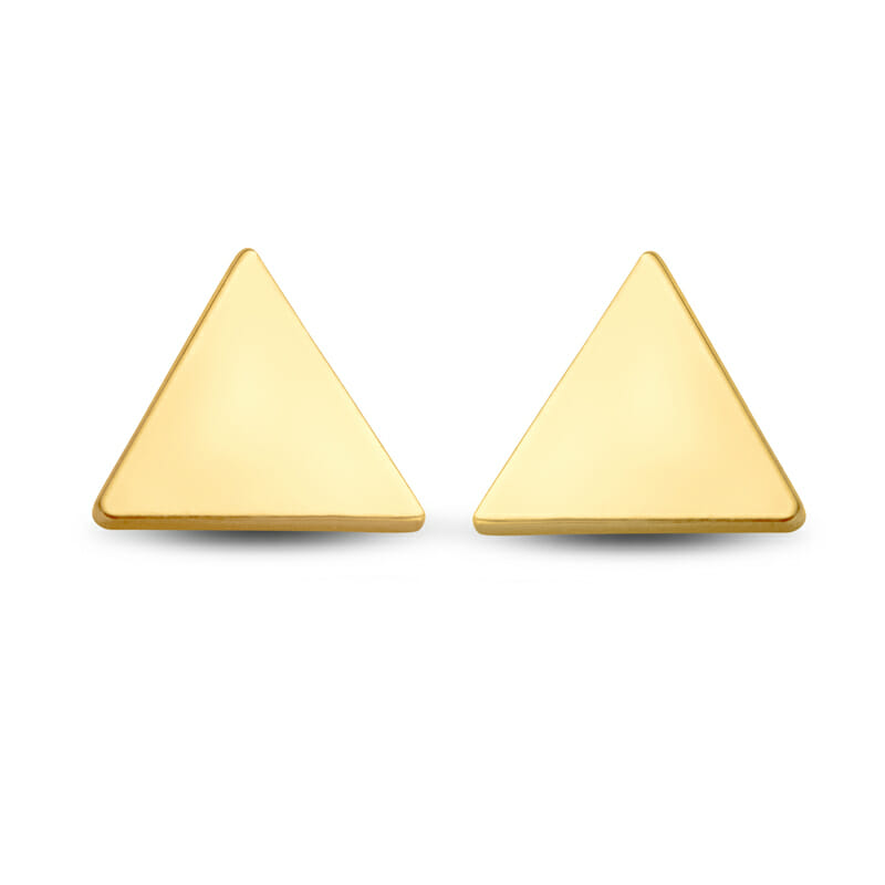 Ohrstecker Dreieck Gold