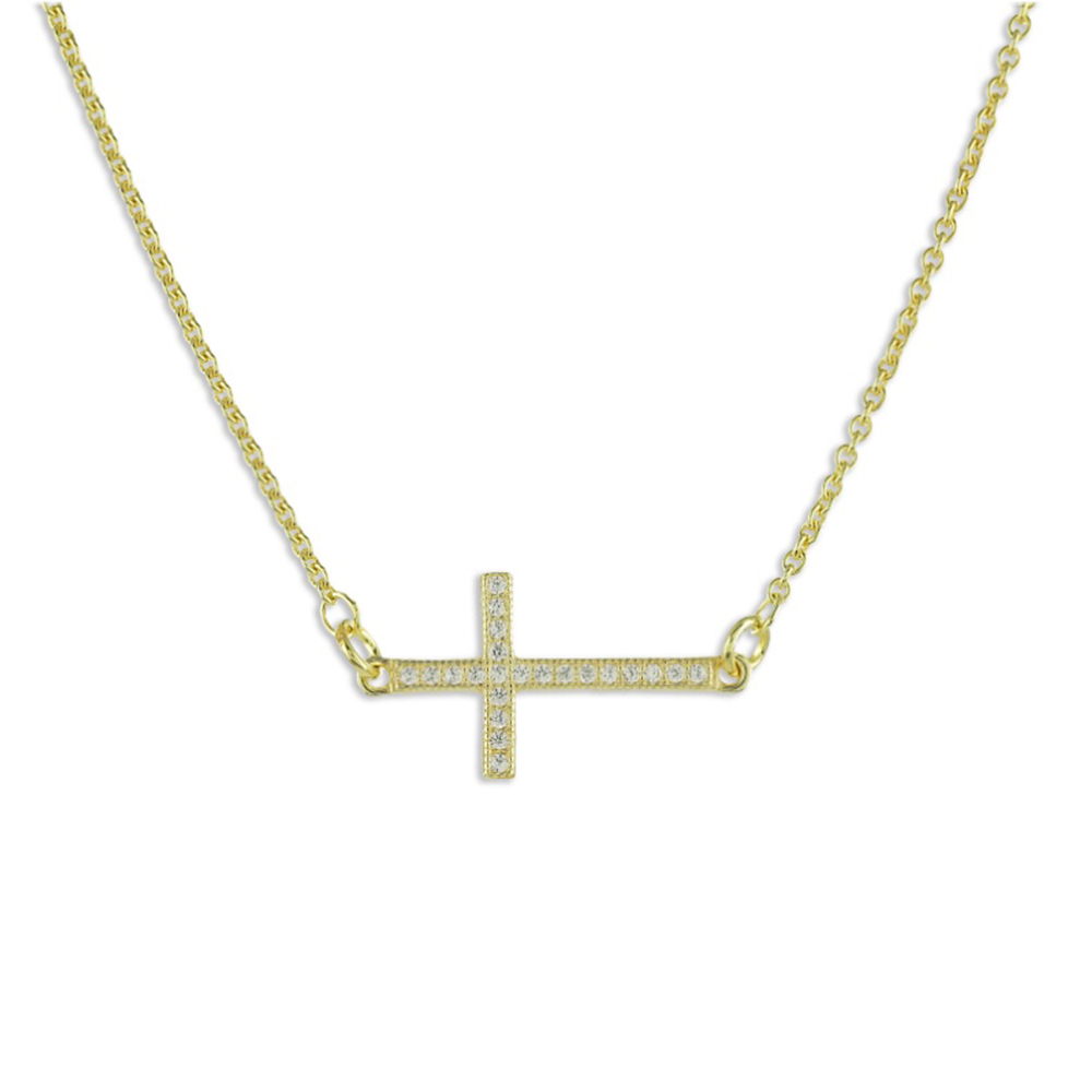Halskette mit Kreuz gold