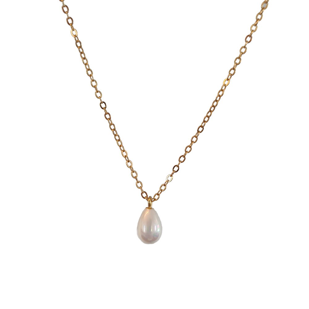 Perlenkette mit einer Perle gold
