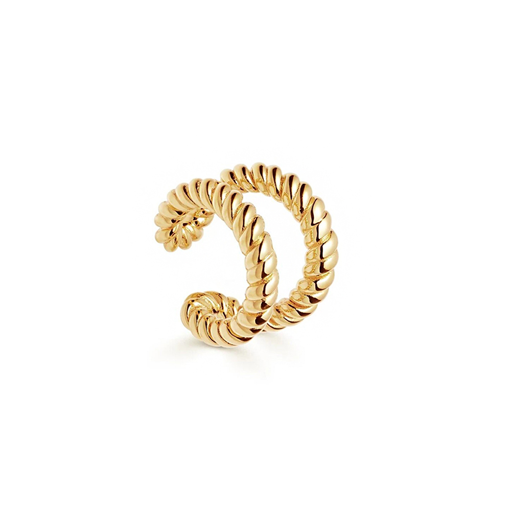 Ear Cuff Double Twisted Gold