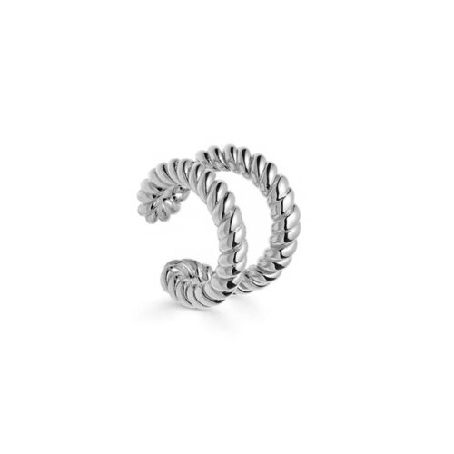Ear Cuff Double Twisted Silber