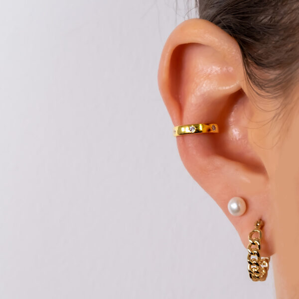 Ear Cuff Gold mit steinen